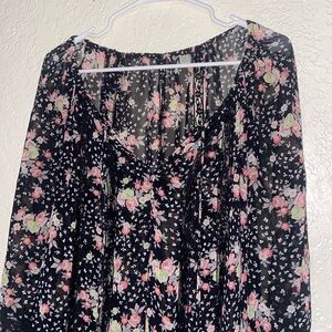 Sheer Floral Blouse